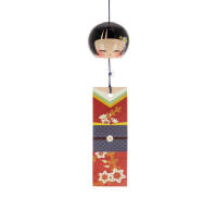 Szklany dzwoneczek Furin - Kokeshi 5 cm