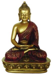 Medytujący Budda 13 cm, złoty