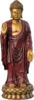Stojący Budda 25 cm, złoto bordowy