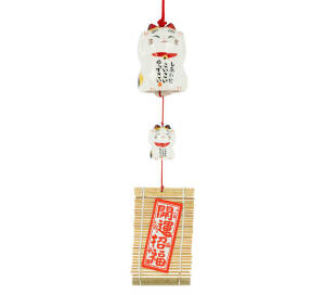 Ceramiczny dzwoneczek Furin - Maneki Neko Calico