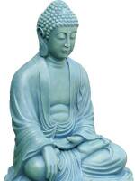 Duża statuetka Buddy w pozycji lotosu - 53 cm - zielony