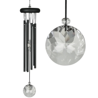 Dzwonek Wietrzny Cristal Meditation -  40 cm, czarny